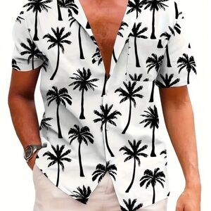 Tropical Palm Print Shirt
